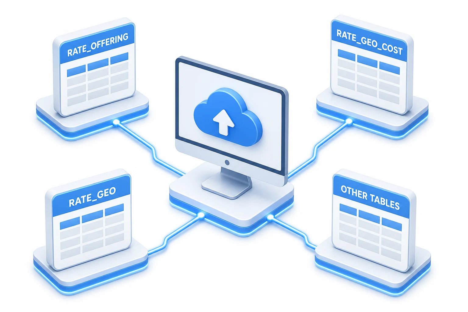 Mass loading across interlinked data models