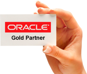 Oracle gold partner card in hand